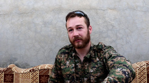 Hassakeh, Syria -  John Gallagher, a Canadian former soldier with the 2nd Battalion of the Princess Patricia's Canadian Light Infantry at a Kurdish frontline position in Hassakeh city in northeast Syria.  A handful of Canadians have joined the Kurds in both Iraq and Syria in the fight against Islamic State. (Photograph by Adnan R. Khan)