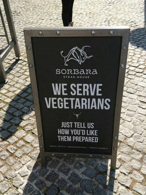 We Serve Vegetarians